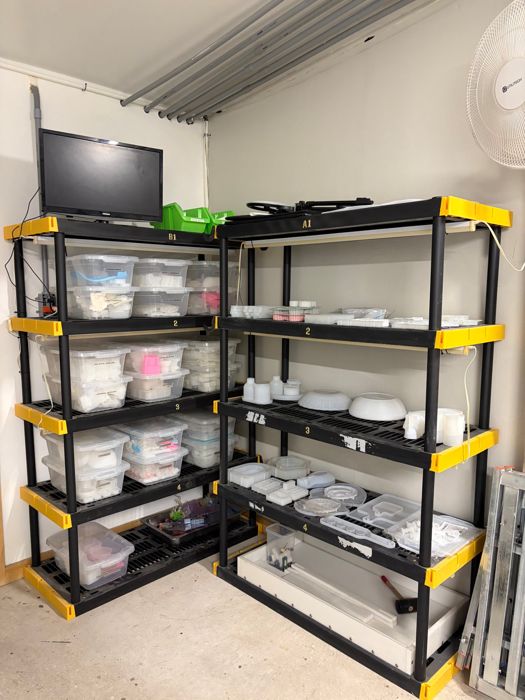 The mold library, inside the Everything Epoxy workshop