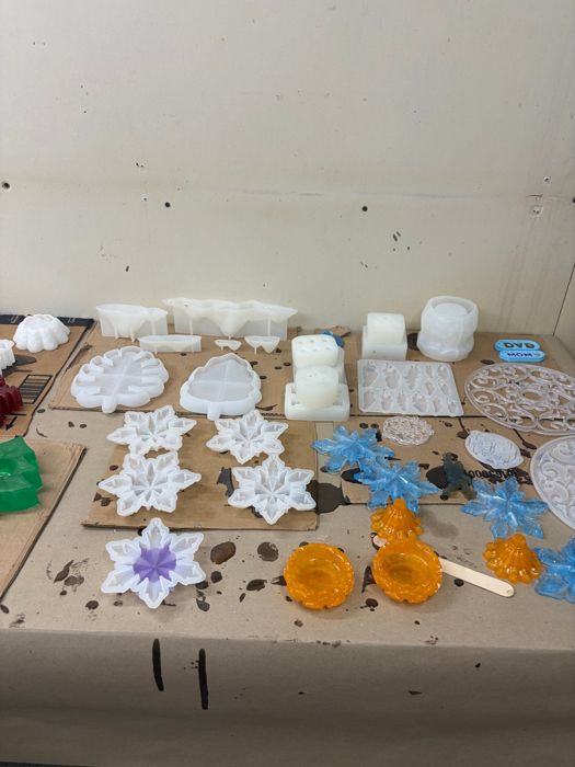 Fresh out of the molds, inside the Everything Epoxy workshop
